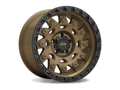 ATW Off-Road Wheels Congo Satin Sand Bronze with Black Lip Wheel; 20x10; -18mm Offset (20-24 Jeep Gladiator JT)