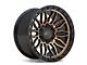 ATW Off-Road Wheels Nile Satin Black with Machined Bronze Face Wheel; 17x9; 0mm Offset (18-24 Jeep Wrangler JL)