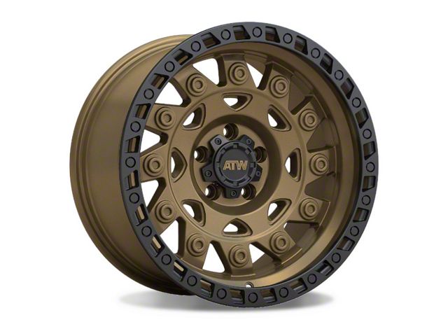 ATW Off-Road Wheels Congo Satin Sand Bronze with Black Lip Wheel; 20x10 (97-06 Jeep Wrangler TJ)