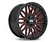 ATW Off-Road Wheels Nile Gloss Black with Red Milled Spokes Wheel; 20x10 (87-95 Jeep Wrangler YJ)