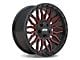 ATW Off-Road Wheels Nile Gloss Black with Red Milled Spokes Wheel; 20x10; -18mm Offset (93-98 Jeep Grand Cherokee ZJ)