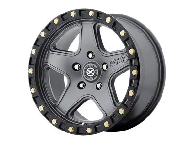 ATX Series Ravine Matte Gray with Black Reinforcing Ring Wheel; 20x10; -24mm Offset (20-24 Jeep Gladiator JT)