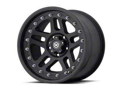 ATX Series Cornice Textured Black Wheel; 17x9; -12mm Offset (07-18 Jeep Wrangler JK)