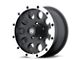 ATX Series Slot Satin Black with Machined Face Wheel; 16x8; 0mm Offset (07-18 Jeep Wrangler JK)