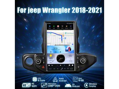 AUCAR 13.60-Inch Android Head Unit Radio GPS Navigation (18-21 Jeep Wrangler JL)