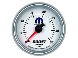 Auto Meter MOPAR Series 2-1/16-Inch Boost Gauge; 0-35 PSI; Mechanical (Universal; Some Adaptation May Be Required)