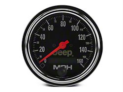 Auto Meter Programmable Speedometer Gauge with Jeep Logo; 0-160 MPH; Electrical (Universal; Some Adaptation May Be Required)