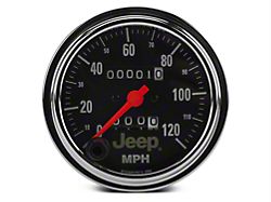 Auto Meter Speedometer Gauge with Jeep Logo; 0-120 MPH; Mechanical (Universal; Some Adaptation May Be Required)