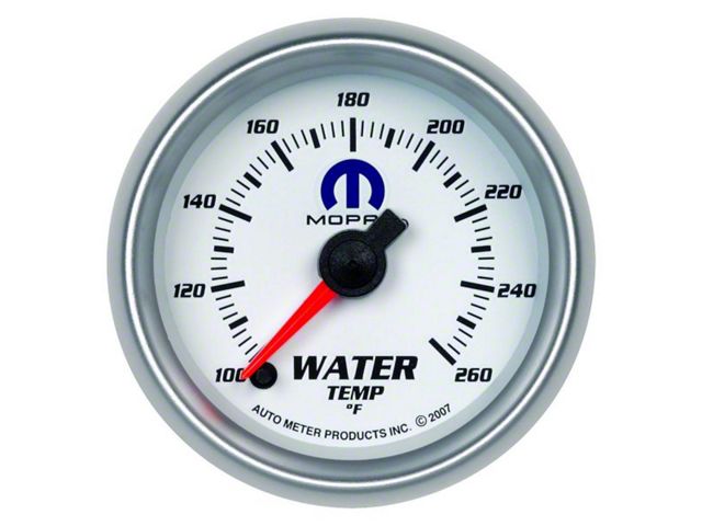 Auto Meter Water Temperature Gauge with MOPAR Logo; Digital Stepper Motor (Universal; Some Adaptation May Be Required)