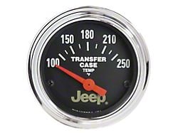 Auto Meter Jeep Series 2-1/16-Inch Transfer Case Temperature Gauge; 100-250 Fahrenheit (Universal; Some Adaptation May Be Required)