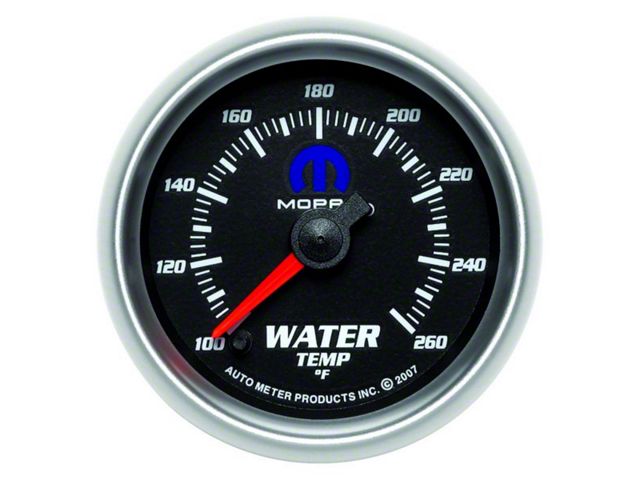 Auto Meter Water Temperature Gauge with MOPAR Logo; Digital Stepper Motor (Universal; Some Adaptation May Be Required)