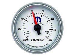 Auto Meter MOPAR Series 2-1/16-Inch Boost/Vacuum Gauge; 30 inHG / 20 PSI; Mechanical (Universal; Some Adaptation May Be Required)