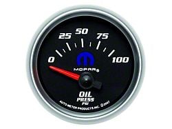 Auto Meter MOPAR Series 2-1/16-Inch Oil Pressure Gauge; 0-100 PSI (Universal; Some Adaptation May Be Required)