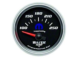 Auto Meter Water Temperature Gauge with MOPAR Logo; Electrical (Universal; Some Adaptation May Be Required)