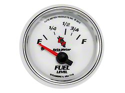 Auto Meter C2 Series 2-1/16-Inch Fuel Level Gauge; 16 ohm Empty to 15 ohm Full (Universal; Some Adaptation May Be Required)