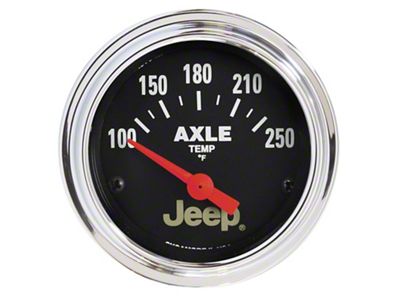 Auto Meter Jeep Series 2-1/16-Inch Axle Temperature Gauge; 100-250 Fahrenheit (Universal; Some Adaptation May Be Required)