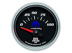 Auto Meter MOPAR Series 2-1/16-Inch Oil Pressure Gauge; 0-100 PSI (Universal; Some Adaptation May Be Required)