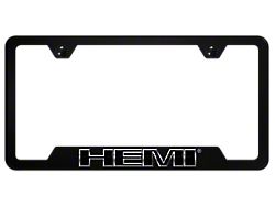 Autogold HEMI Notched License Plate Frame; Chrome (Universal; Some Adaptation May Be Required)