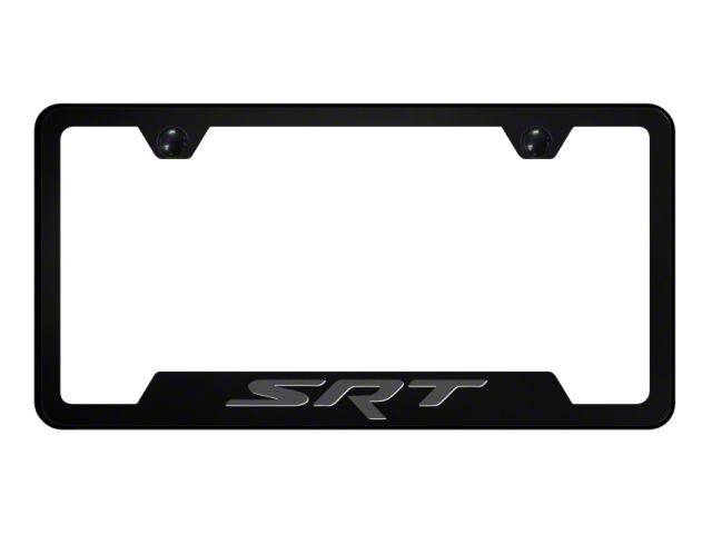 Autogold SRT Notched License Plate Frame; Ghost (Universal; Some Adaptation May Be Required)