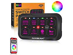 Auxbeam AR-800 Series RGB 8-Gang Multifunction Switch Panel with App (Universal; Some Adaptation May Be Required)