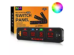 Auxbeam AS-R40 Slim Series 4-Gang Multifunction Switch Panel with Remote Control (Universal; Some Adaptation May Be Required)