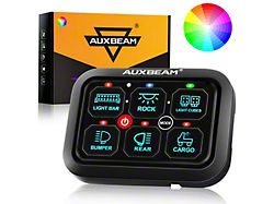 Auxbeam RA60 Series RGB 6-Gang Multifunction Switch Panel (Universal; Some Adaptation May Be Required)