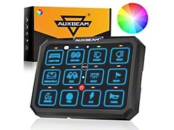 Auxbeam RB120 Series RGB 12-Gang Multifunction Switch Panel (Universal; Some Adaptation May Be Required)