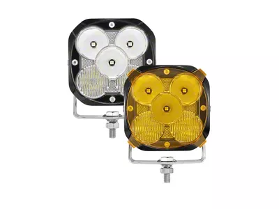 Auxbeam XP-ULTRA Series 4.50-Inch LED Pod Lights with Amber Backlight; Combo Beam; Set of 2 (Universal; Some Adaptation May Be Required)