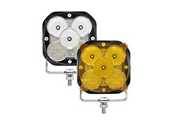 Auxbeam XP-ULTRA Series 4.50-Inch LED Pod Lights with Amber Backlight and 6-Pod Wiring Harness; Combo Beam; Set of 6 (Universal; Some Adaptation May Be Required)