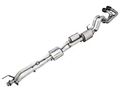 AWE 0FG Dual Exhaust System with BashGuard and Diamond Black Tips; Same Side Exit (16-23 3.5L Tacoma)