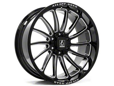 Axe Wheels Chronus Gloss Black Milled 6-Lug Wheel; 20x10; -19mm Offset (03-09 4Runner)