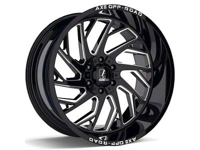 Axe Wheels Zeus Gloss Black Milled 6-Lug Wheel; 20x10; -19mm Offset (03-09 4Runner)