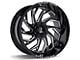 Axe Wheels Zeus Gloss Black Milled 6-Lug Wheel; 20x10; -19mm Offset (03-09 4Runner)