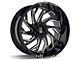 Axe Wheels Zeus Gloss Black Milled 6-Lug Wheel; 20x12; -44mm Offset (03-09 4Runner)