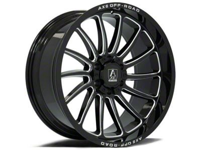 Axe Wheels Chronus Gloss Black Milled 6-Lug Wheel; 20x10; -19mm Offset (04-15 Titan)