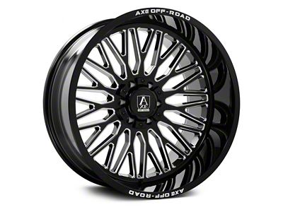 Axe Wheels Kratos Gloss Black Milled 6-Lug Wheel; 24x14; -76mm Offset (04-15 Titan)