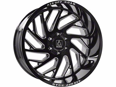 Axe Wheels Zeus Gloss Black Milled 6-Lug Wheel; 20x10; -19mm Offset (04-15 Titan)