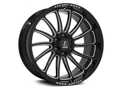 Axe Wheels Chronus Gloss Black Milled 6-Lug Wheel; 22x10; -19mm Offset (05-15 Tacoma)