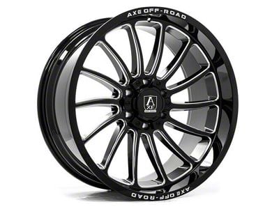 Axe Wheels Chronus Gloss Black Milled 6-Lug Wheel; 22x12; -44mm Offset (05-15 Tacoma)