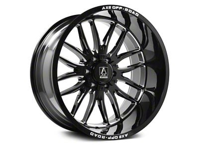 Axe Wheels Hades Gloss Black Milled 6-Lug Wheel; 20x9.5; 15mm Offset (05-15 Tacoma)