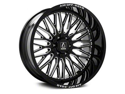 Axe Wheels Kratos Gloss Black Milled 6-Lug Wheel; 24x14; -76mm Offset (05-15 Tacoma)