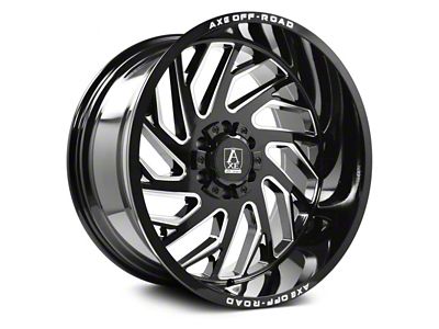 Axe Wheels Zeus Gloss Black Milled 6-Lug Wheel; 20x12; -44mm Offset (05-15 Tacoma)