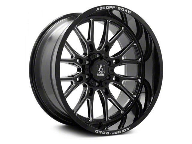 Axe Wheels Atlas Gloss Black Milled 6-Lug Wheel; 22x12; -44mm Offset (2024 Tacoma)
