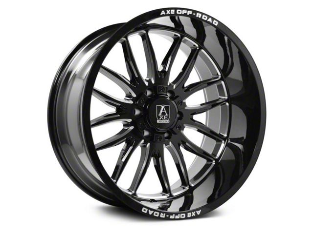 Axe Wheels Hades Gloss Black Milled 6-Lug Wheel; 20x9.5; 15mm Offset (2024 Tacoma)