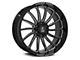 Axe Wheels Chronus Gloss Black Milled 6-Lug Wheel; 24x12; -44mm Offset (03-09 4Runner)