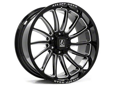 Axe Wheels Chronus Gloss Black Milled 6-Lug Wheel; 20x10; -19mm Offset (21-24 Bronco, Excluding Raptor)