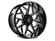 Axe Wheels Nemesis Gloss Black Milled 6-Lug Wheel; 22x12; -44mm Offset (21-24 Bronco, Excluding Raptor)