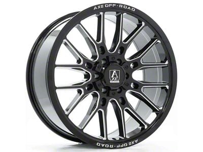 Axe Wheels Atlas Gloss Black Milled 6-Lug Wheel; 22x9.5; 20mm Offset (22-24 Bronco Raptor)