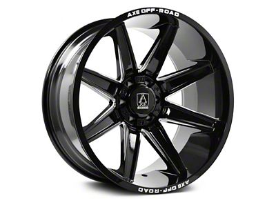 Axe Wheels Artemis Gloss Black Milled Wheel; 22x12; -44mm Offset (76-86 Jeep CJ7)