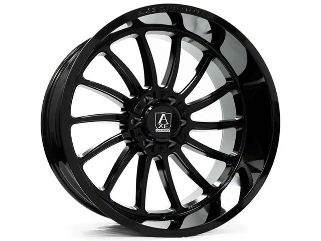 Axe Wheels Chronus Gloss Black 6-Lug Wheel; 24x12; -44mm Offset (17-24 Titan)
